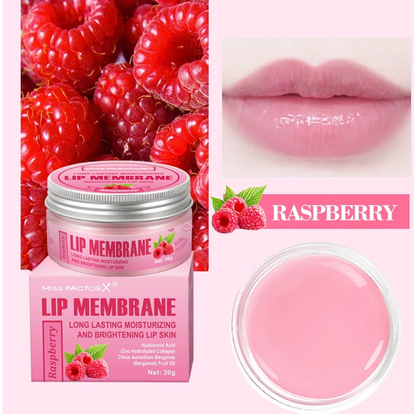 2-piece lip care set raspberry lip scrub 30g deep cleaning lipstick moisturizing gloss moisturizing lips
